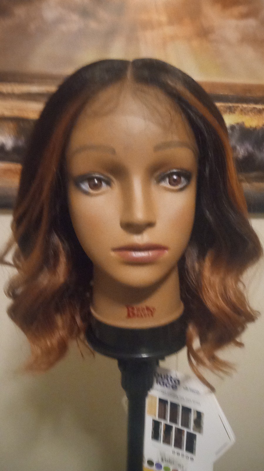 Synthetic lace front wig