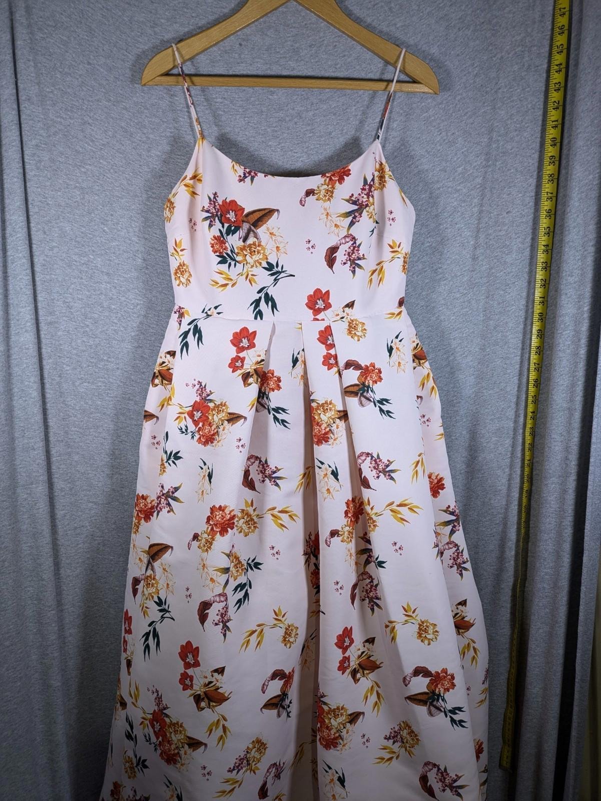 Sachin Babi Dress Womens 6 Floral Gown Tiered Ruffled Netting For Shape Coquette