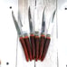 Set/6 Steak Knives Bakelite Handles Vintage Faux Horn Steak Knives