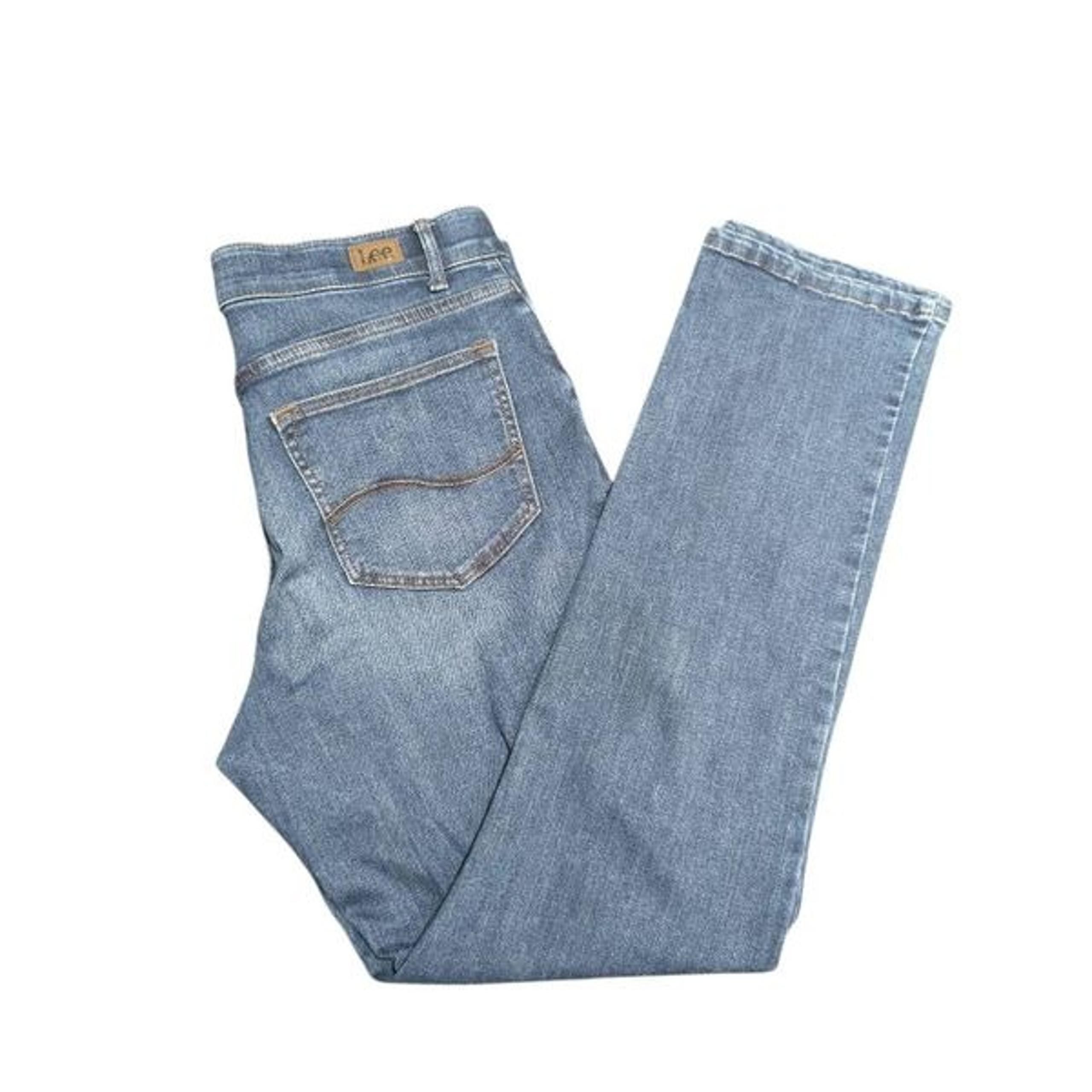 Lee Regular Fit Straight Leg Mid Rise Jeans Stretch Women's size 12