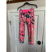 Lilly Pulitzer Size S Womens Luxletic Pink floral Print Blue Capri
