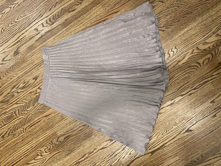 Molly Green Silk Pleated Skirt
