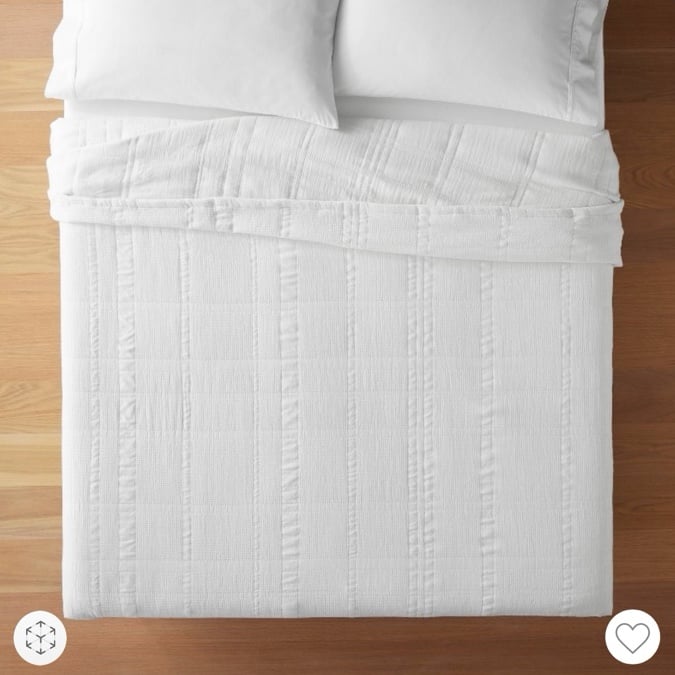 Full/Queen Waffle Matelasse Quilt White - Threshold™ designed with Studio McGee