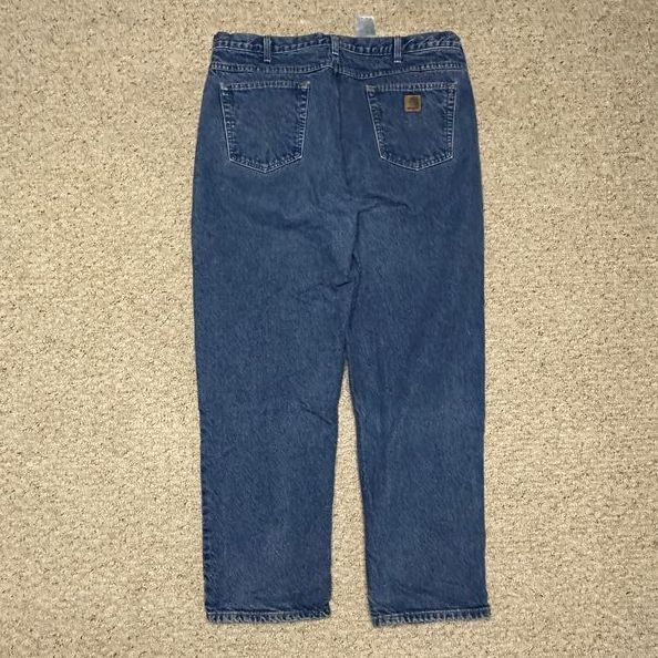 Vintage Carhartt Flannel Linned Dark Washed Denim Jeans