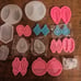 HUGE LOT OF RESIN MOLDS *lots of earrings, grinders, a tray, coasters*
