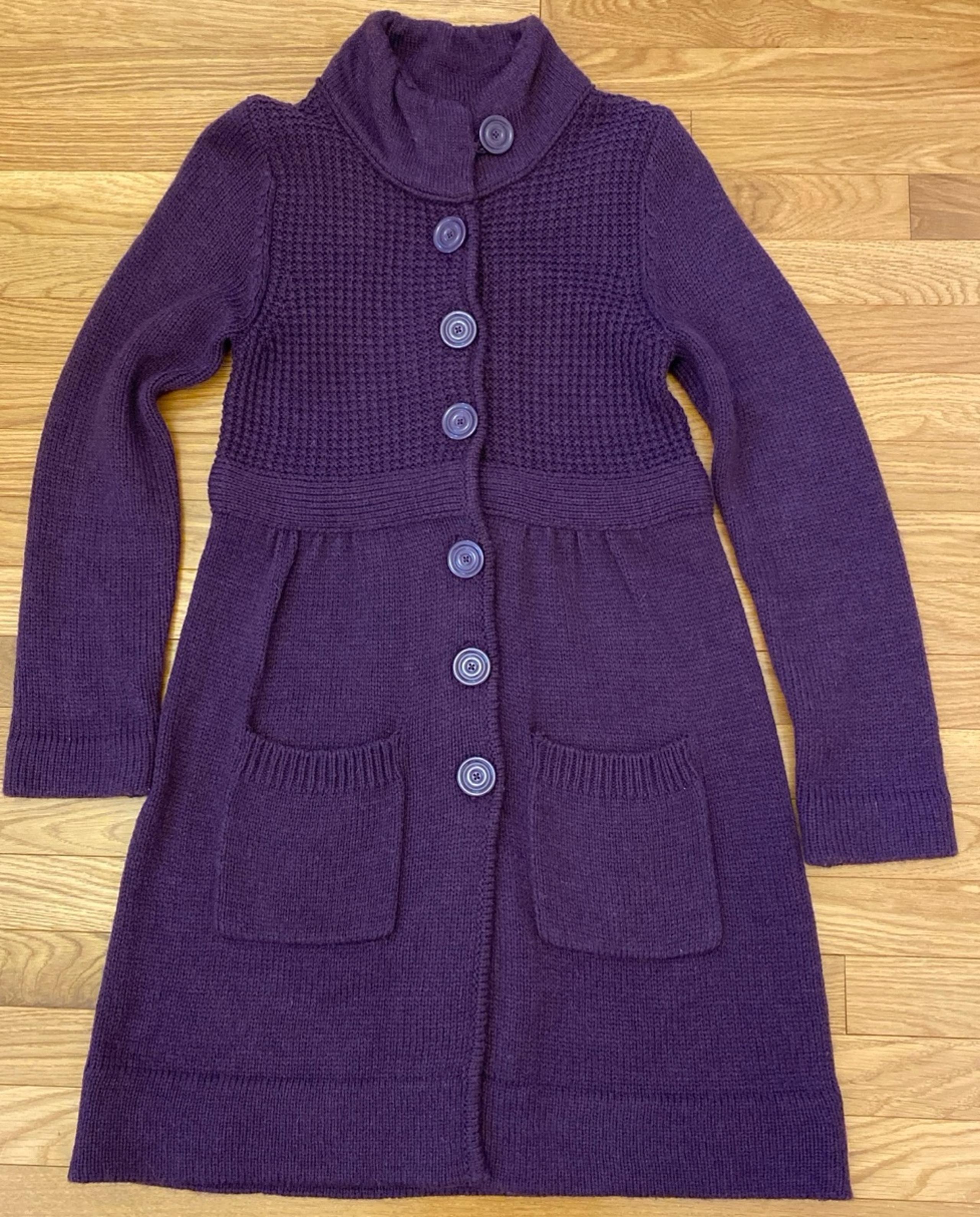 Purple Button Down Knitted Women’s Sweater/Coat  S
