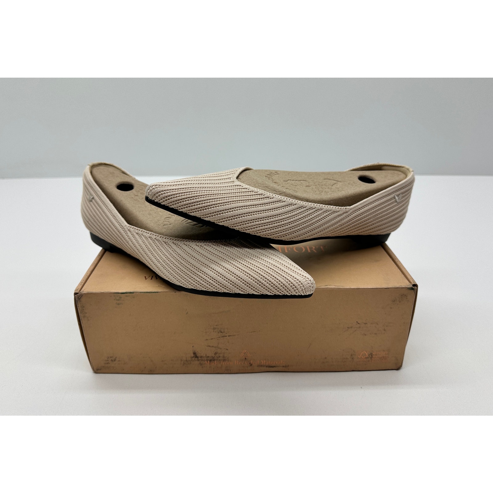 VIVAIA WOMEN’S MELIA SHOE CREAM IVORY SIZE EU 40.5 NIB #00S