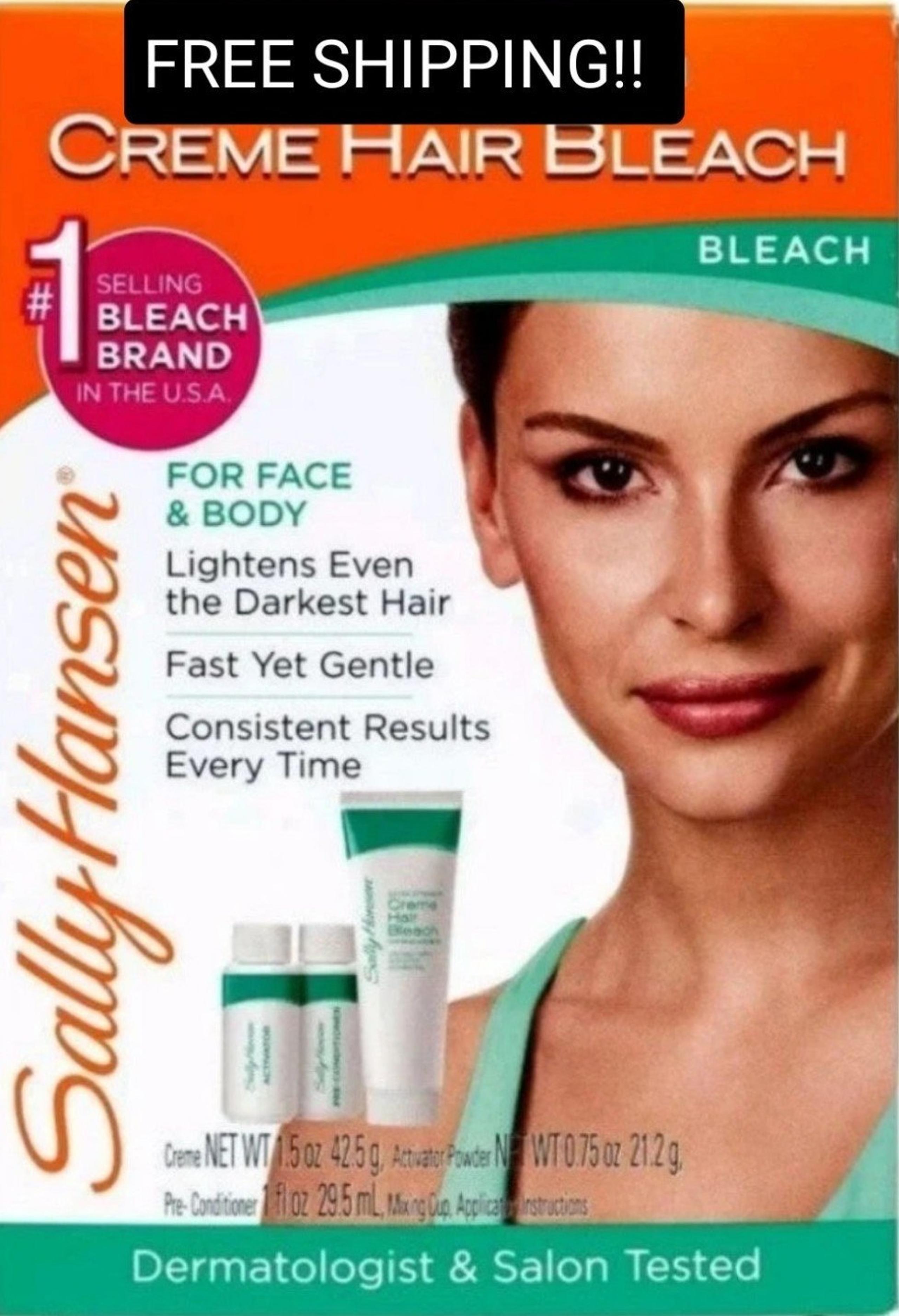 Sally Hansen Creme Hair Bleach for Face and Body Bundle