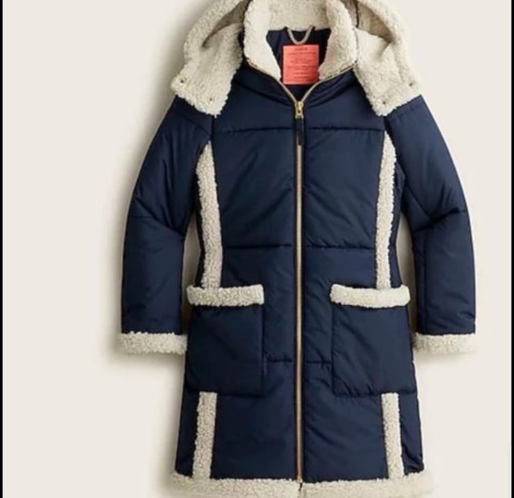 J.Crew Snowday Puffer Jacket with PrimaLoft XSPETITE