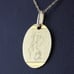 14K Oval Praying Saint Pendant