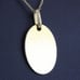 14K Oval Praying Saint Pendant