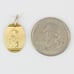 14K Oval Praying Saint Pendant