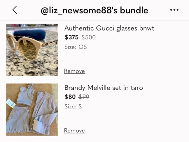 Authentic Gucci sunglasses and brandy Melville trio bundle