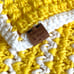 Crochet Baby blanket - Duo Color Yellow and White
