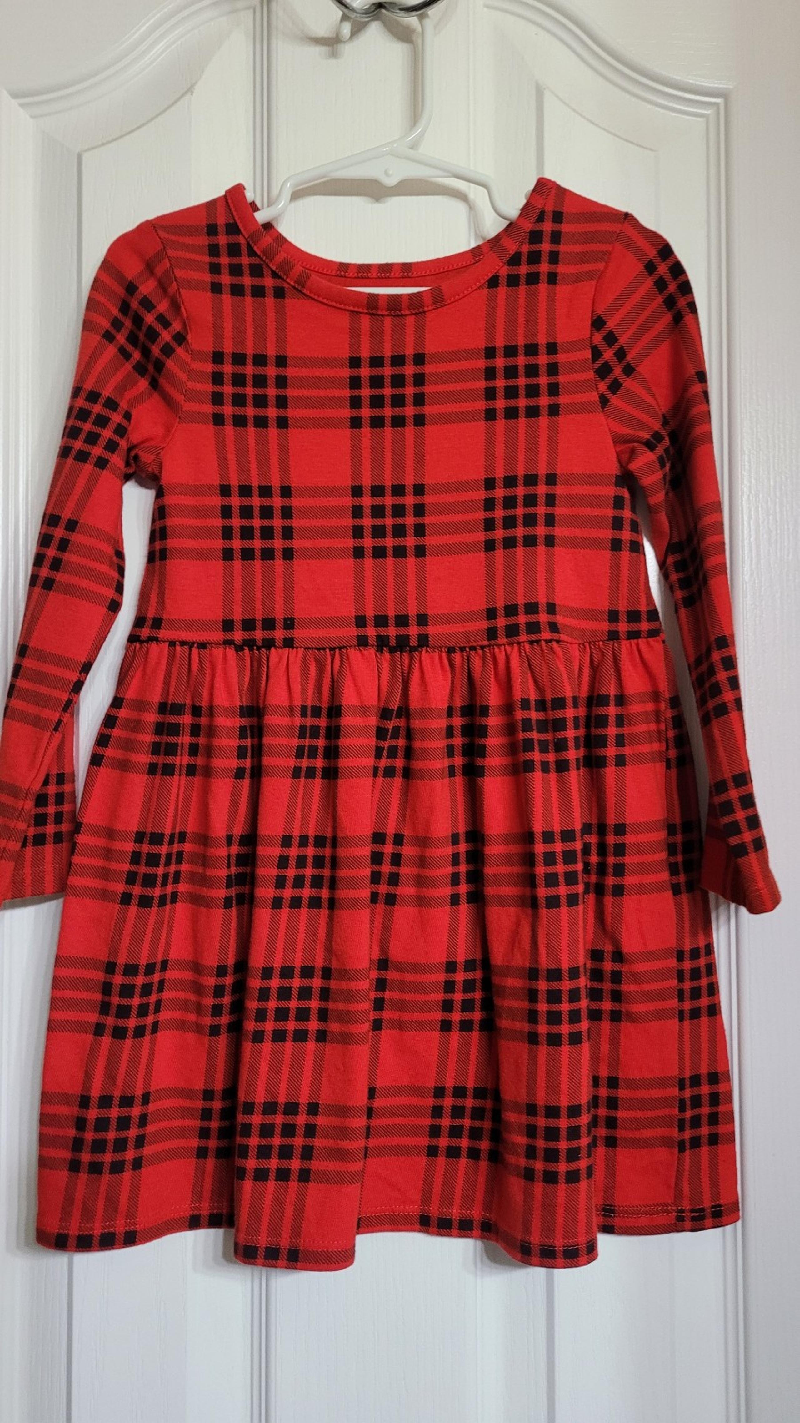 Cat & Jack plaid red dress size 4T