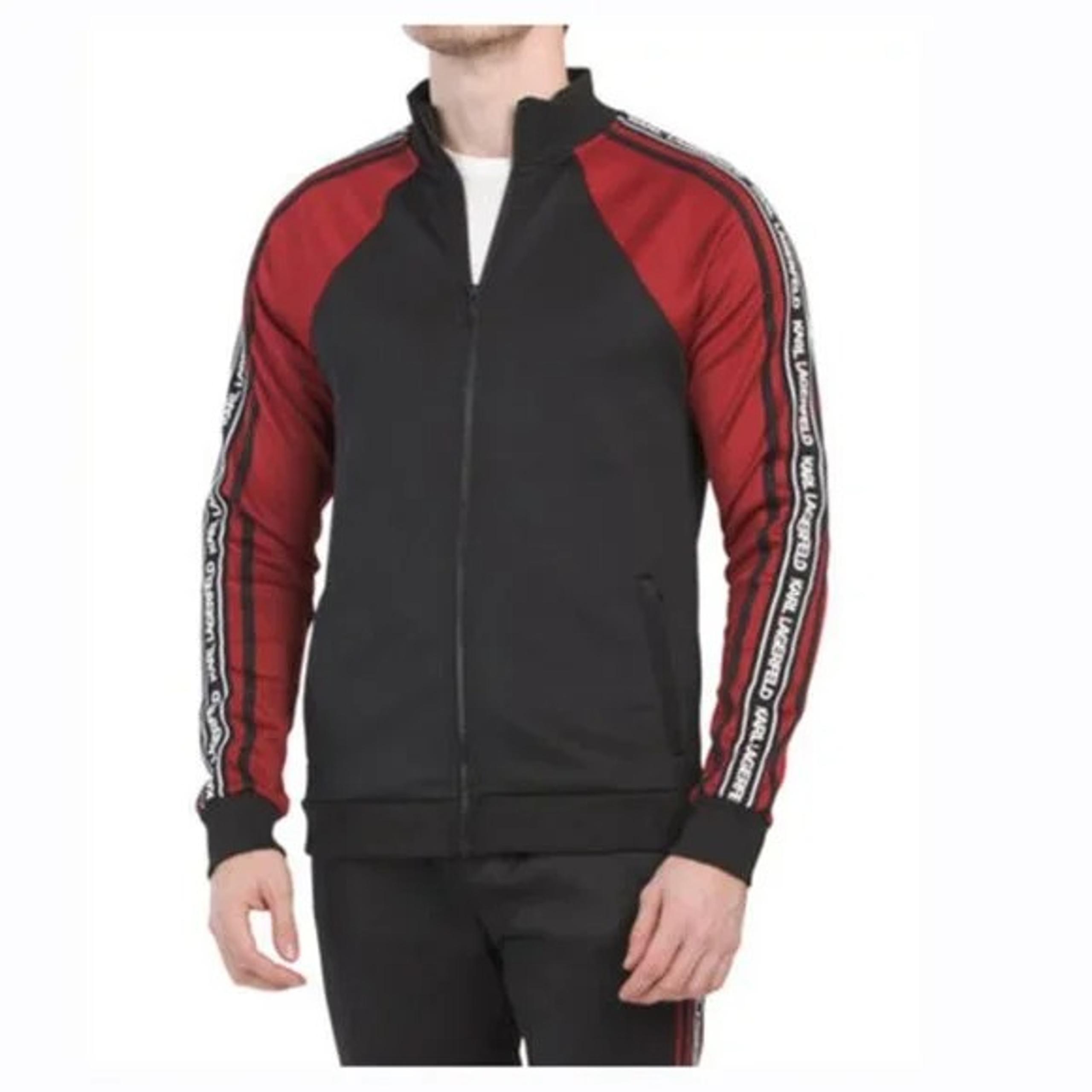 New KARL LAGERFELD PARIS Color Block Track Jacket- Men's Size XL