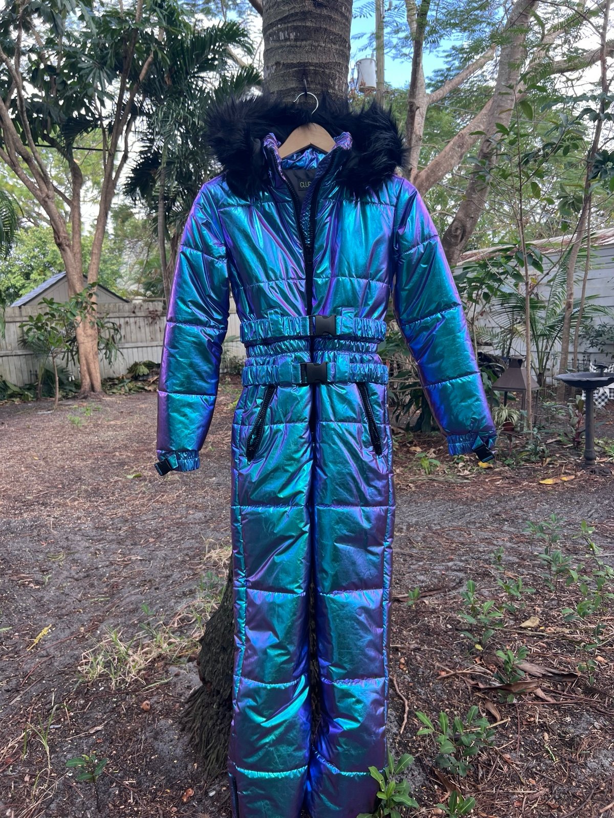 Glamorous Irridescent blue and purple hued Snowsuit XS