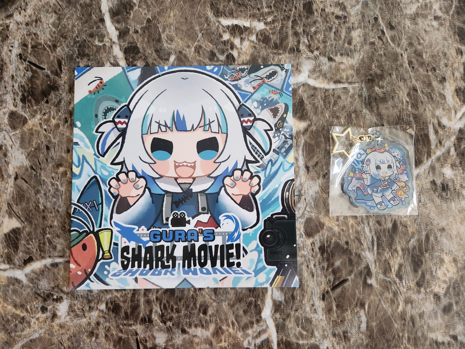 Hololive C104 Gawr Gura's Shark Movie and Keychain