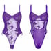 Purple Butterfly Embroidered Teddy Bodysuit