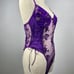 Purple Butterfly Embroidered Teddy Bodysuit