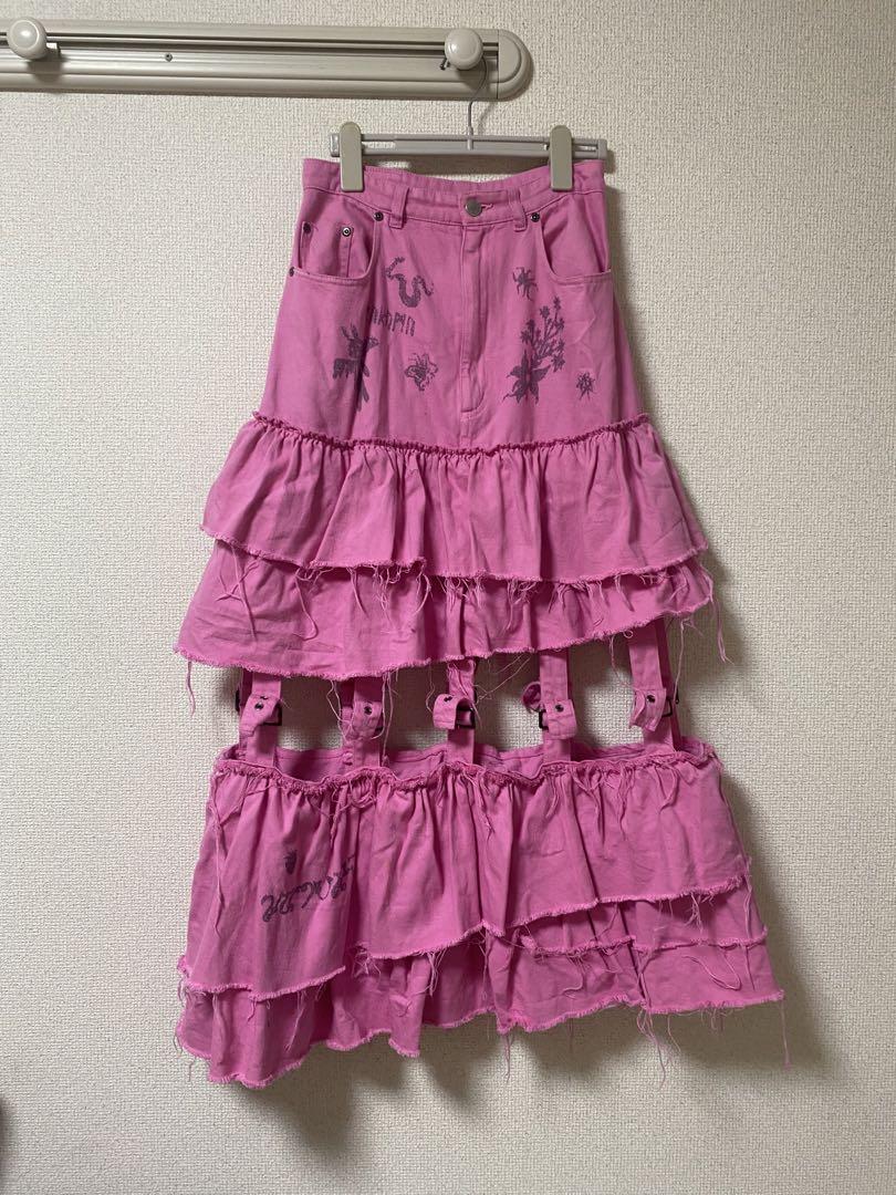 2022022AW Lulumu denim skirt.
