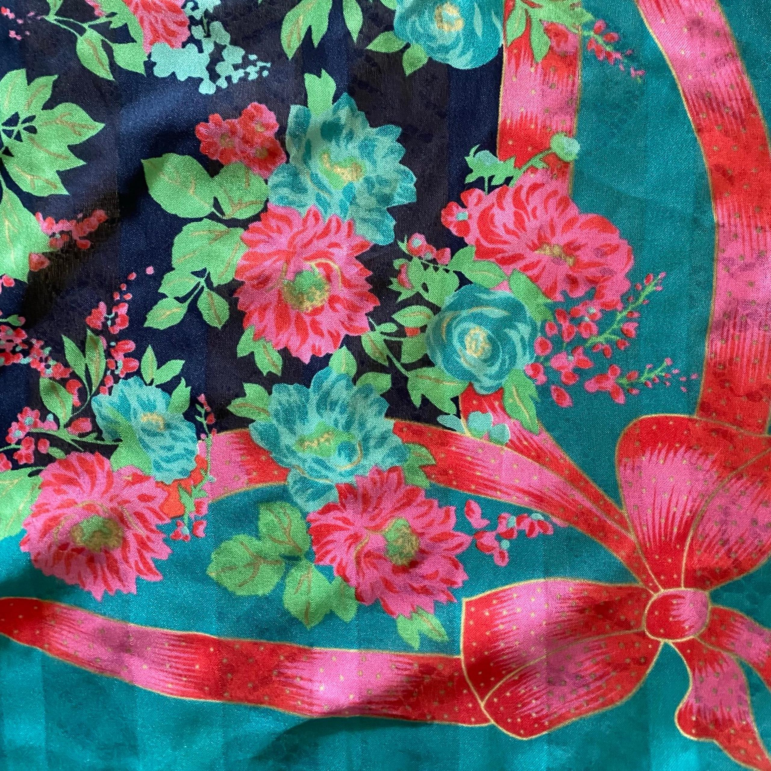 Vintage Berkshire Floral Scarf Made in Italy