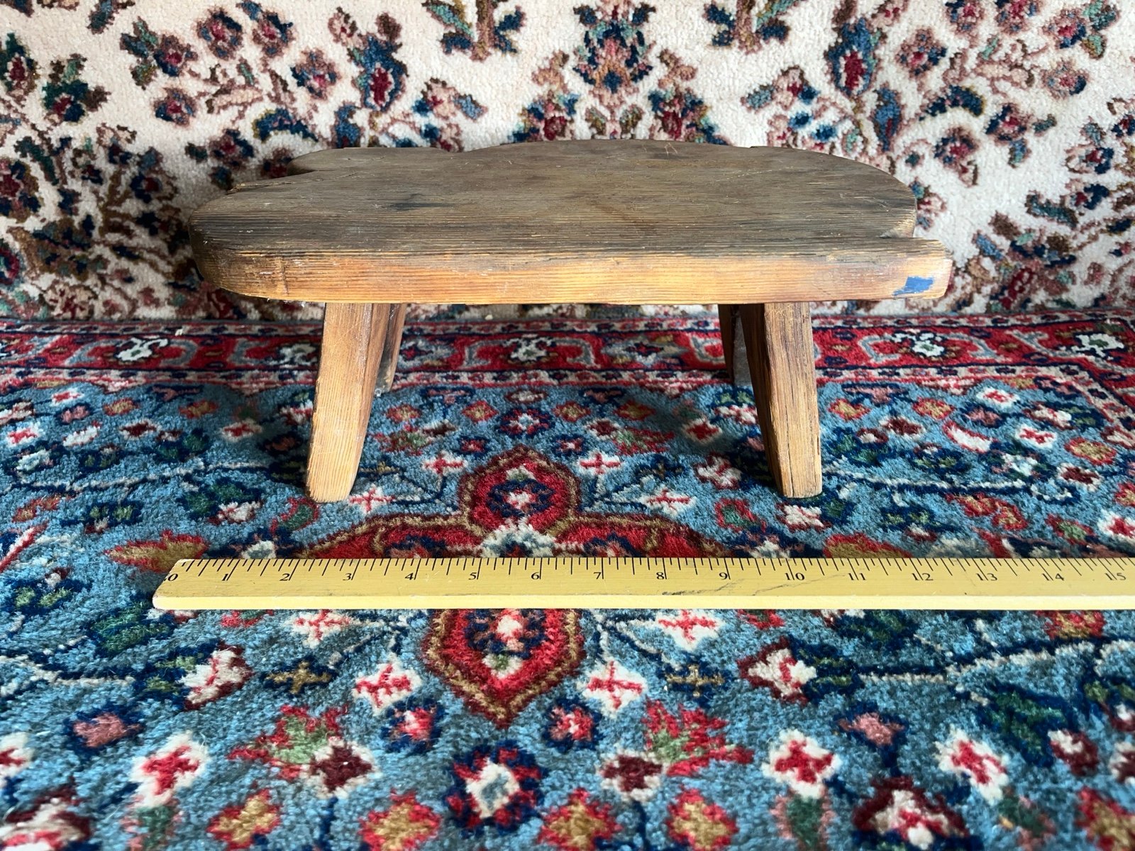Antique Carved Wood Duck Stool