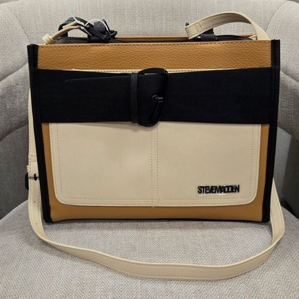 NEW Steve Madden Buckle Tote Handbag