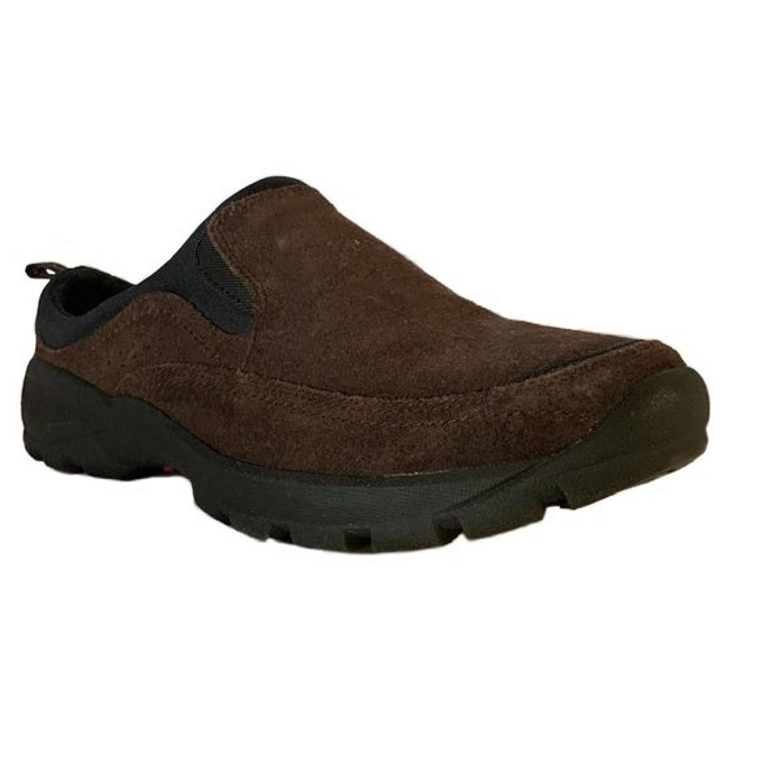 Lands End Men's All Weather Slip On Moccasin Brown Suede Size 8