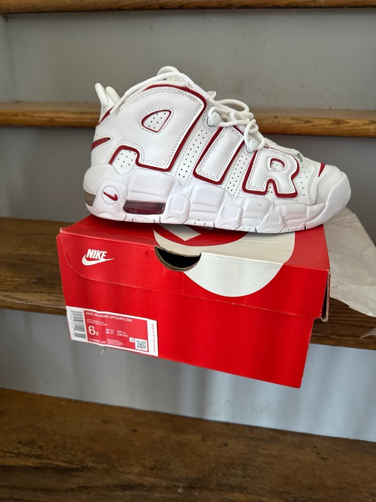 Nike Grade school Uptempos Size 6