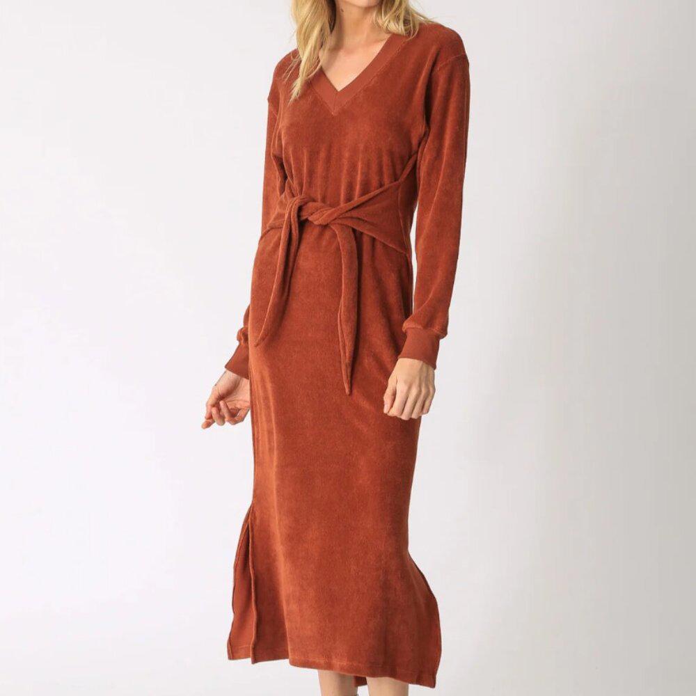Electric & Rose Linden Loop Terry Dress - Amber, Size S, NWT