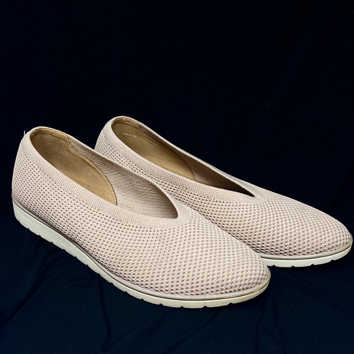 Eileen Fisher Womens Heaven Knit Slip On Comfort Shoes Blush Taupe Size 10