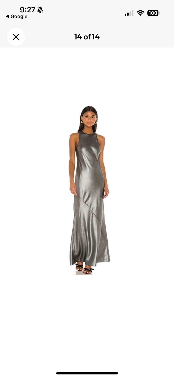 NWT L'Academie Chimene Maxi Slip Dress MEDIUM Revolve