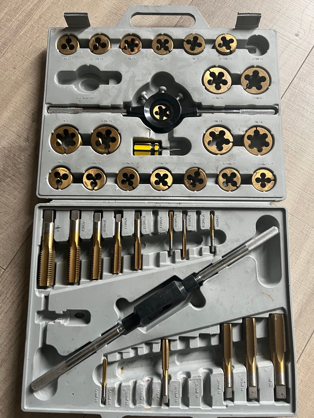 Tap & Die Set Metric Mm Titanium Tungsten Steel Jumbo Thread Renew Tool