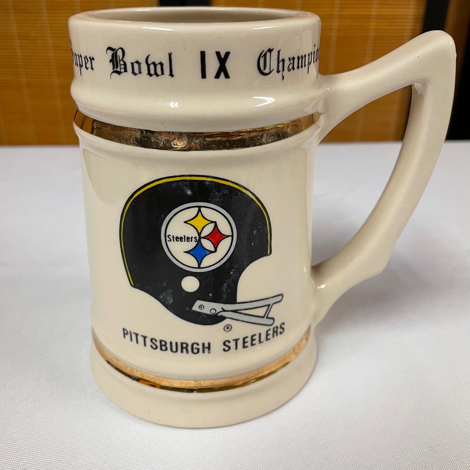 Pittsburgh Steelers Super Bowl IX ceramic mug original from Kaufmanns