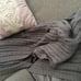 100% Pure Cotton Cable Knit Throw Blanket, Super Soft Warm 51x67 Knitted