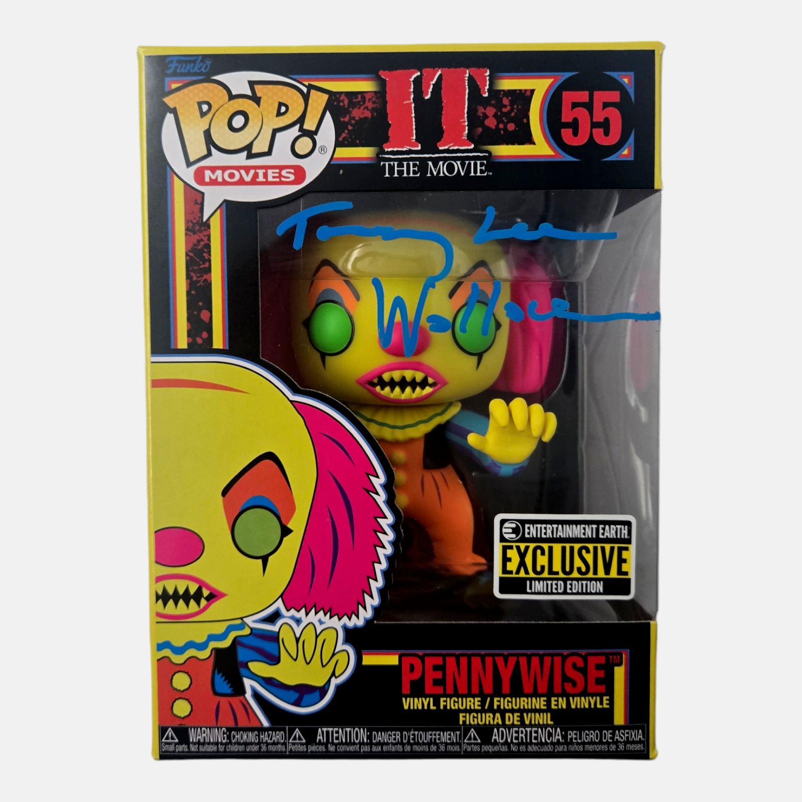 Pennywise Signed Funko Pop IT Stephen King Tommy Lee Wallace #55 JSA COA 404