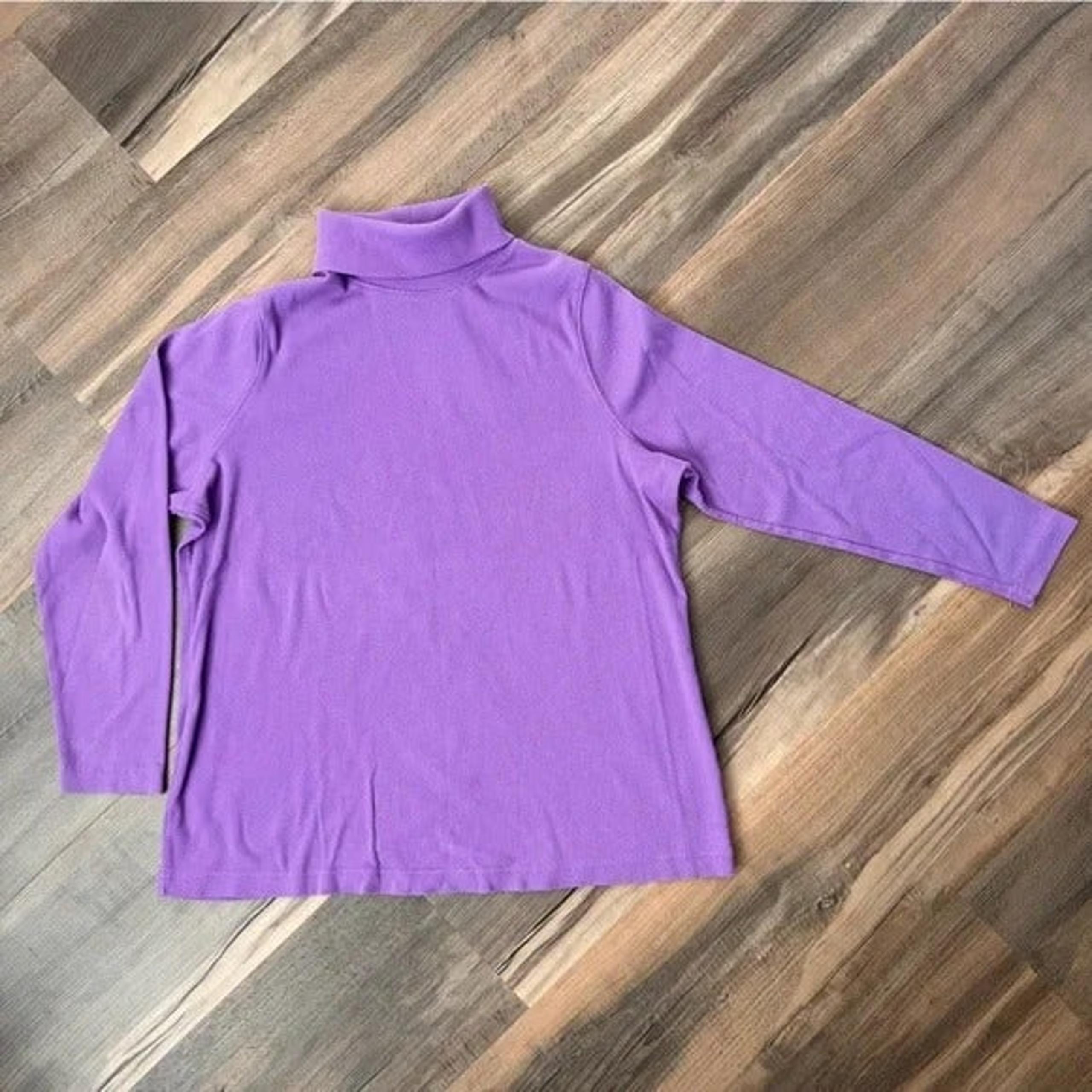 Fashion Bug Ribbed Long Sleeve Turtleneck Purple Size 18/20W