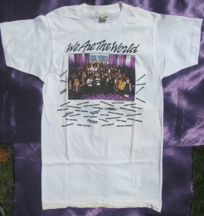 USA For Africa We Are The World Screen Stars T Shirt Size Large