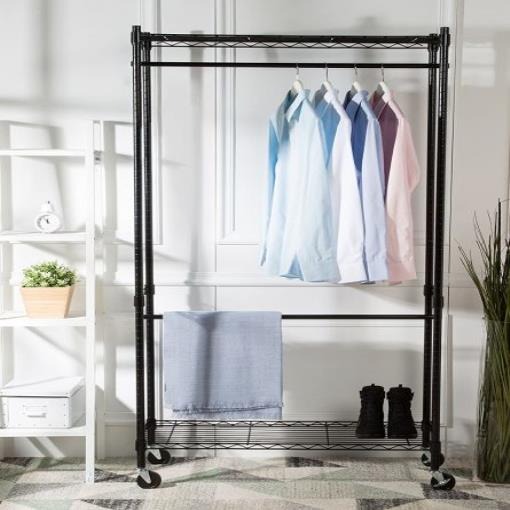 Closet Organizer Garment Rack Clothes Hanger Home Shelf Heavy Duty Garment Rack