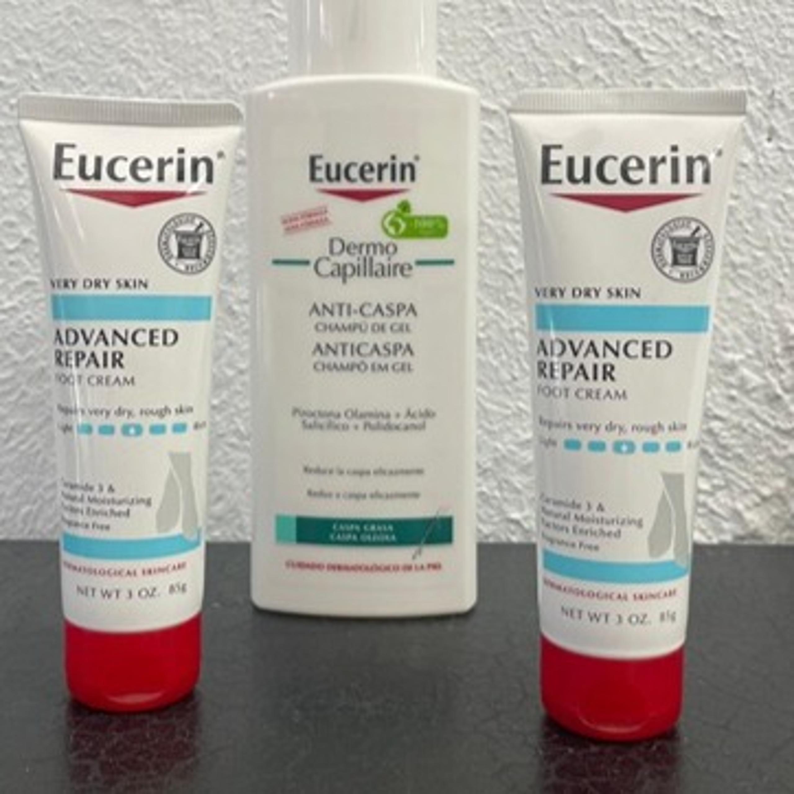 Eucerin Bundle Advanced Repair Foot Cream and Anti-Dandruff shampoo