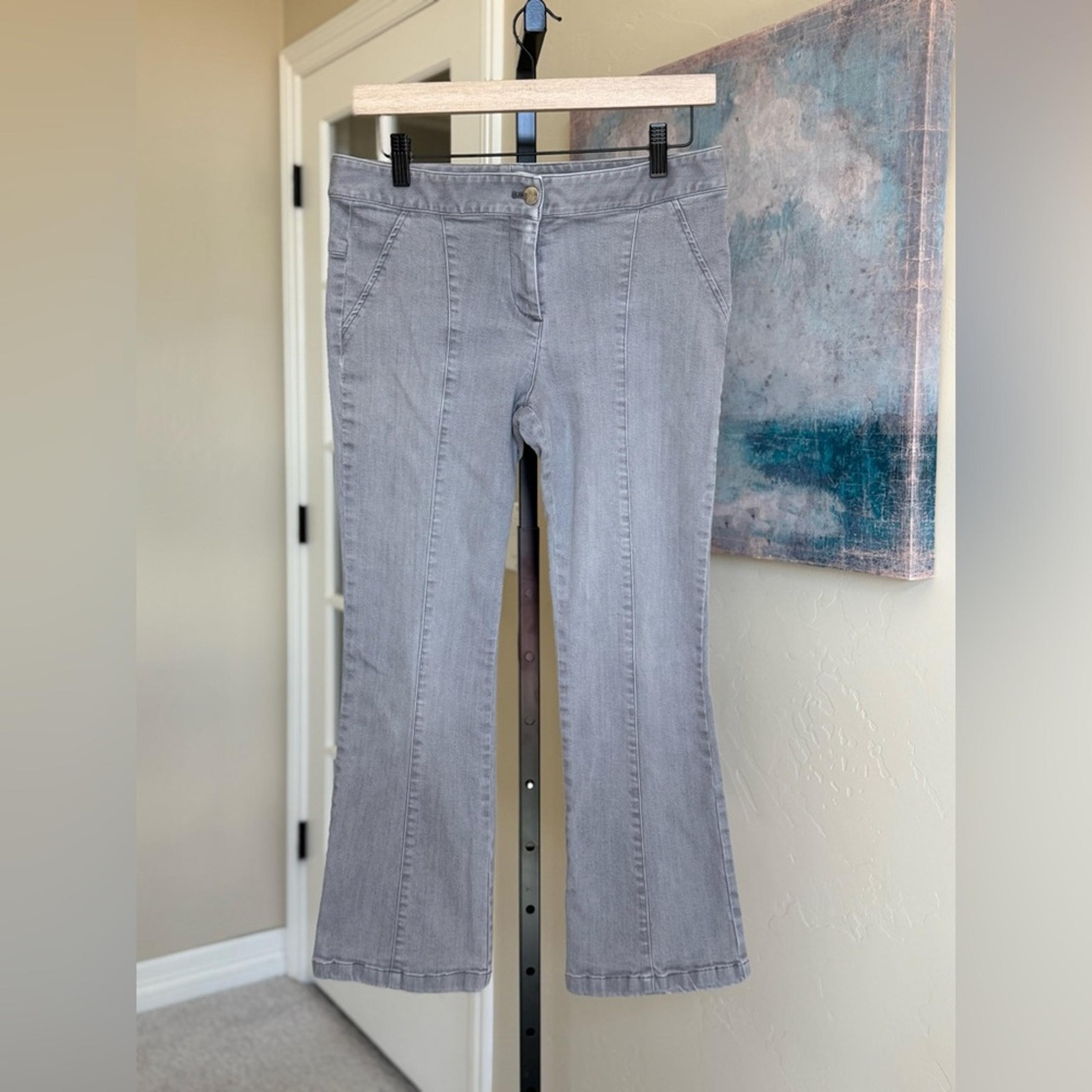 Veronica Beard Cassi Low Rise Crop Flare Grey Pants Jeans Women’s 8