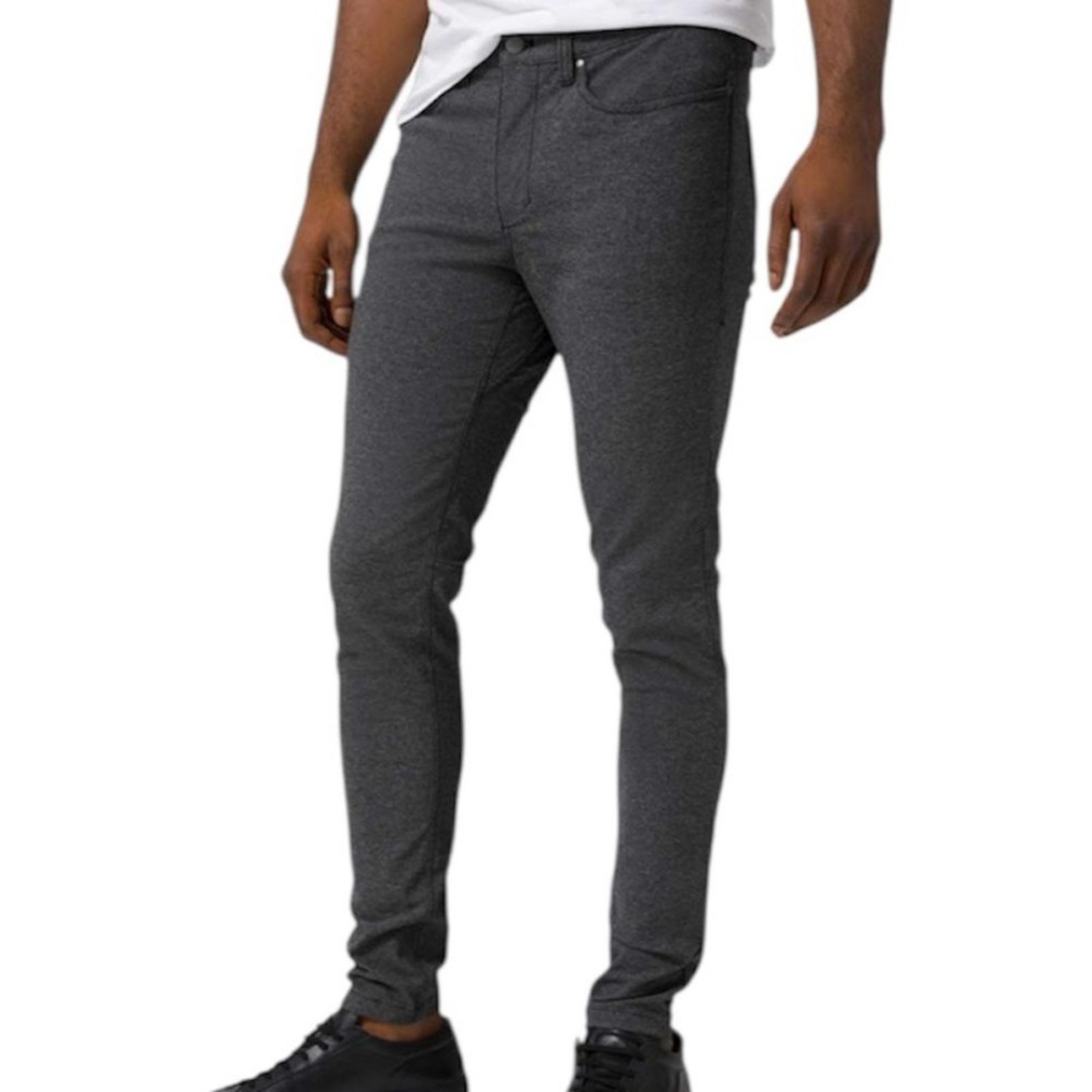 Lululemon ABC Pant Skinny Tech Canvas Stretch Heathered Black M5A93S Men’s 30