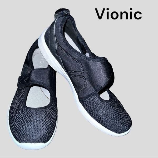 Vionic black slip on shoes. New