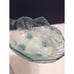 Vintage 1960’s Jeanette Glass Lombardi Footed Bowl Aqua Blue