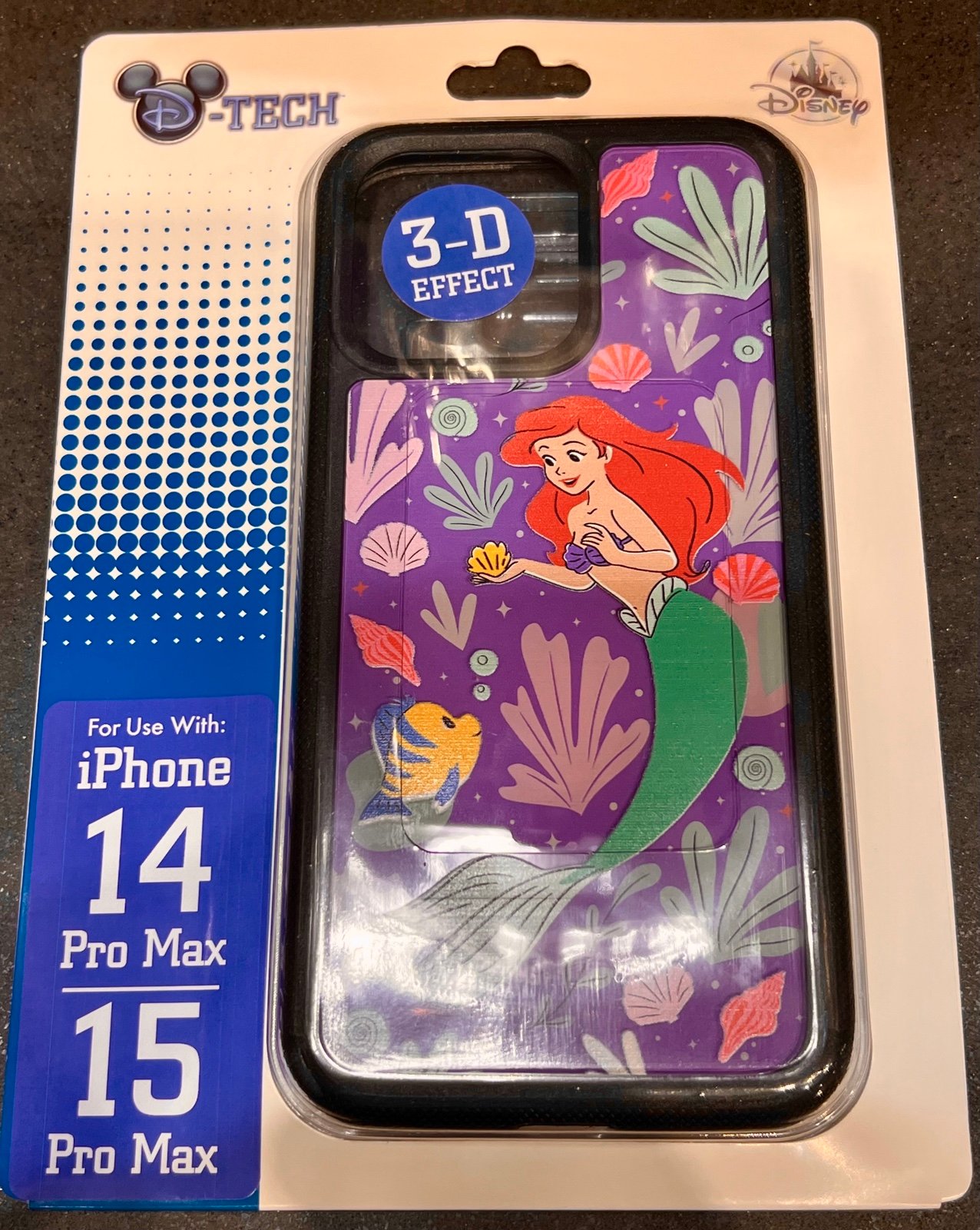 DISNEY PARKS The Little Mermaid Ariel & Flounder IPHONE 15 Pro Max CASE New
