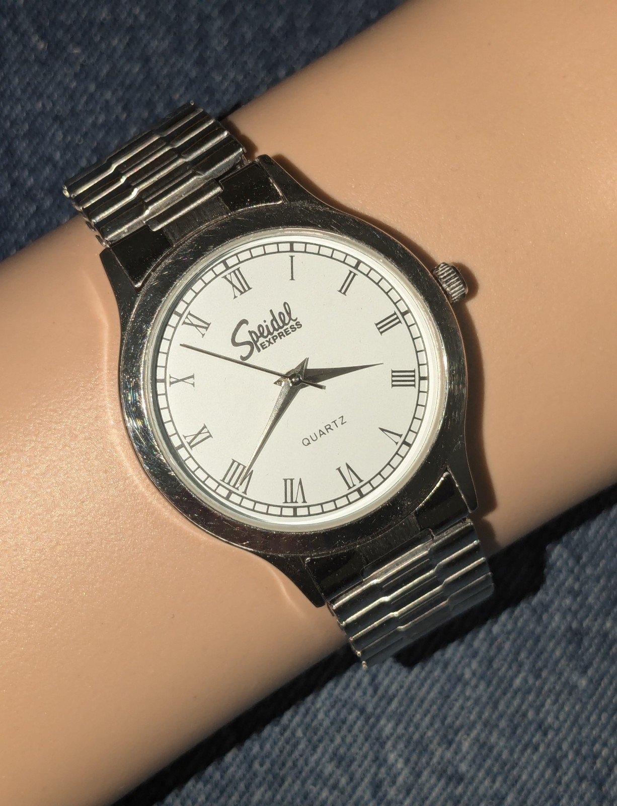 Speidel Express Men's Silvertone Quartz Watch w/Expansion Band