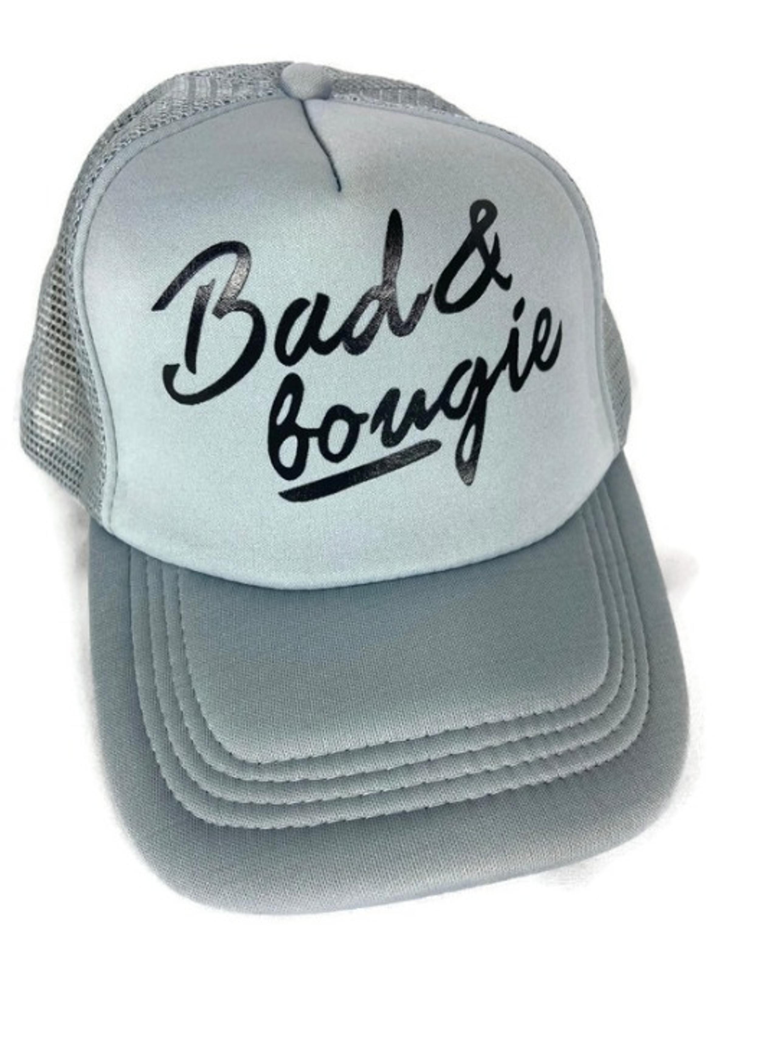 Bad & Bougie Womens Baseball Hat Gray