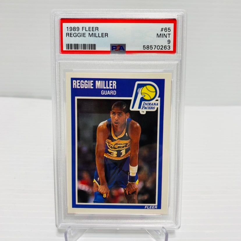 1989 FLEER REGGIE MILLER 2ND YEAR PSA 9 MINT #65 INDIANA PACERS HOF LEGEND!!