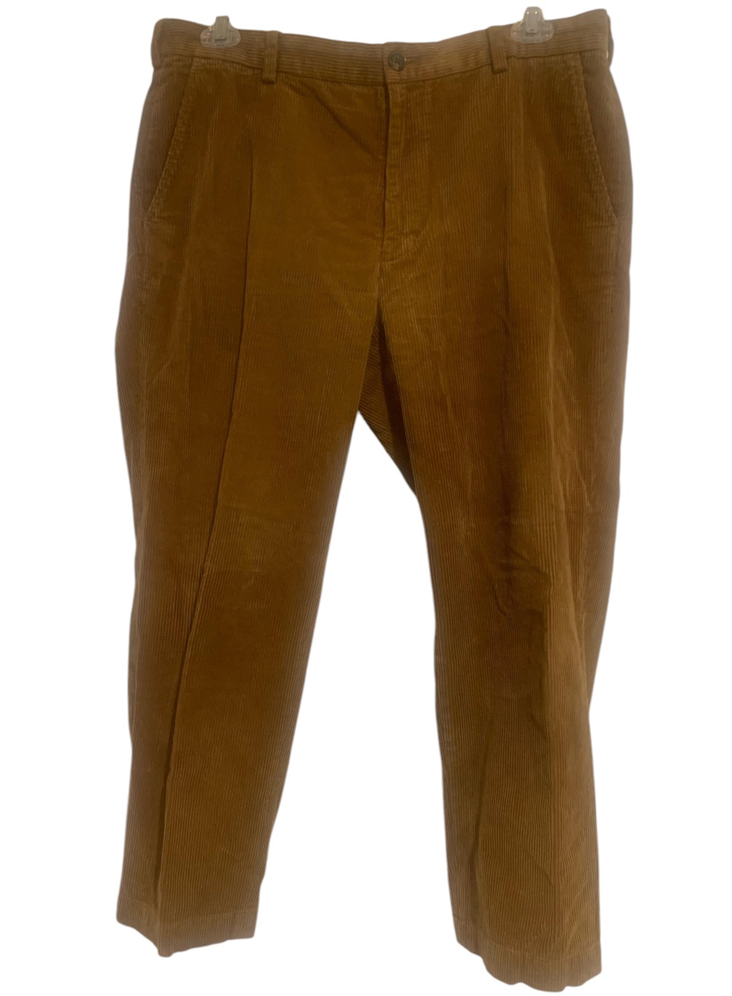 Brooks Brothers Corduroy Pants Brown Flat Classic Preppy Clark Men’s Size 38x30